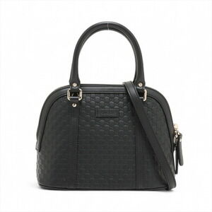 Gucci Guccissima Leather Handbag Black